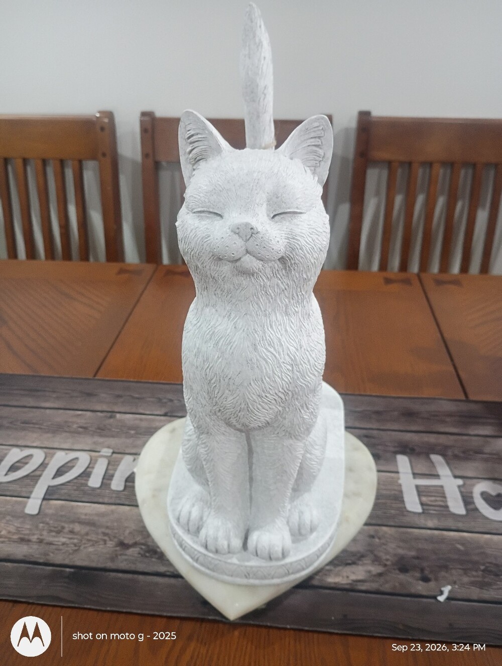White Cat Toilet Paper / Paper Towel Holder Cats - Neutral White Cat Statue